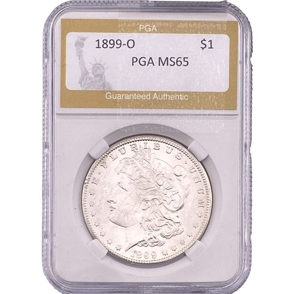 1899-O Morgan Silver Dollar PGA MS65