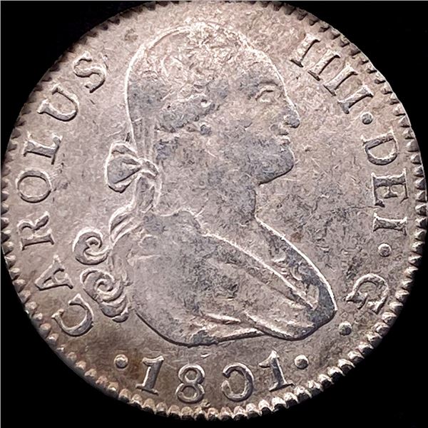 1801 Silver 2 Reales Mexico City Mint (Mo). HIGH GRADE