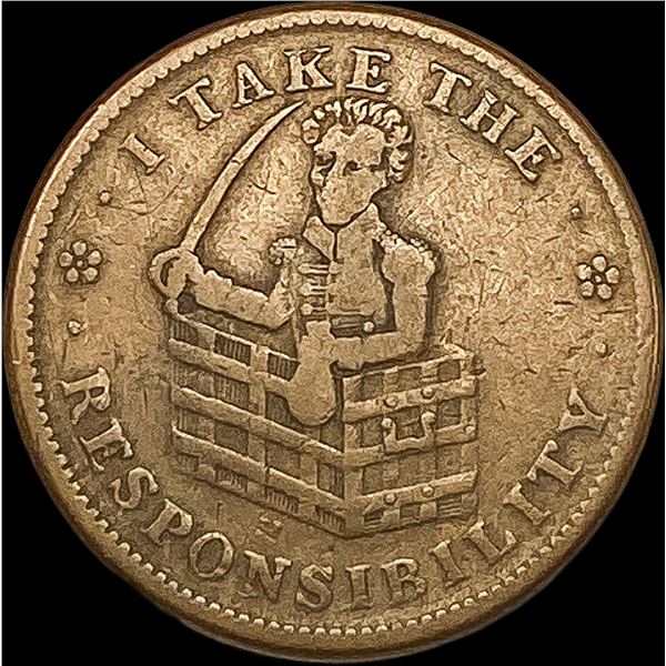 1837 Andrew Jackson Hard Times Token LIGHTLY CIRCULATED