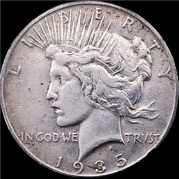 1935 Silver Peace Dollar NEARLY UNCIRCULATED