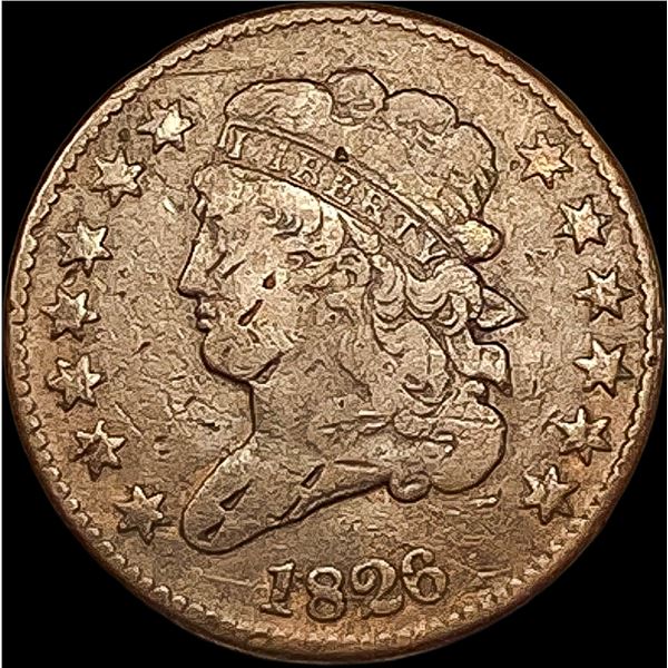 1826 Copper Half Cent NICELY CIRCULATED