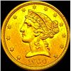 Image 1 : 1900 Liberty Head Half Eagle $5 Gold UNCIRCULATED