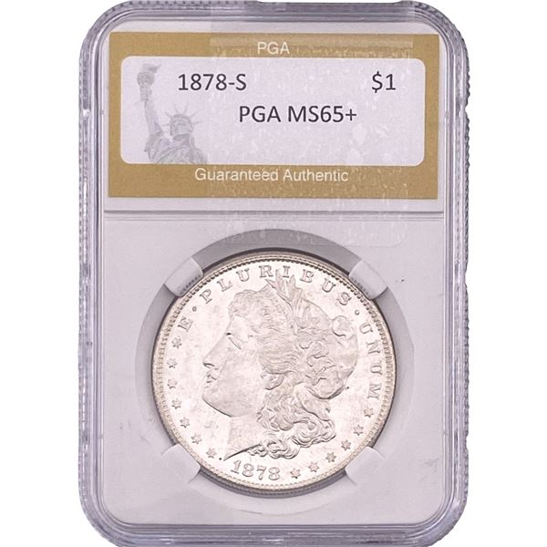 1878-S Morgan Silver Dollar PGA MS65+