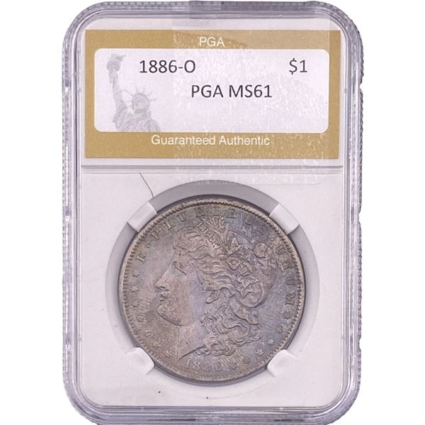 1886-O Morgan Silver Dollar PGA MS61