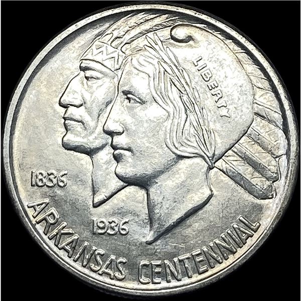 1937-D Arkansas Centennial Silver Half Dollar CHOICE BU