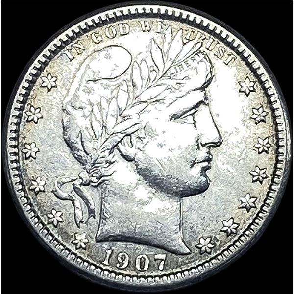 1907-S Silver Barber Quarter CLOSELY UNCIRCULATED