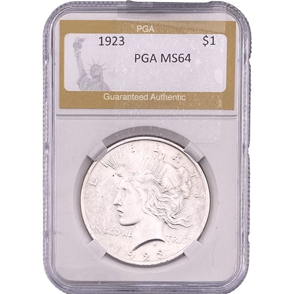 1923 Silver Peace Dollar PGA MS64