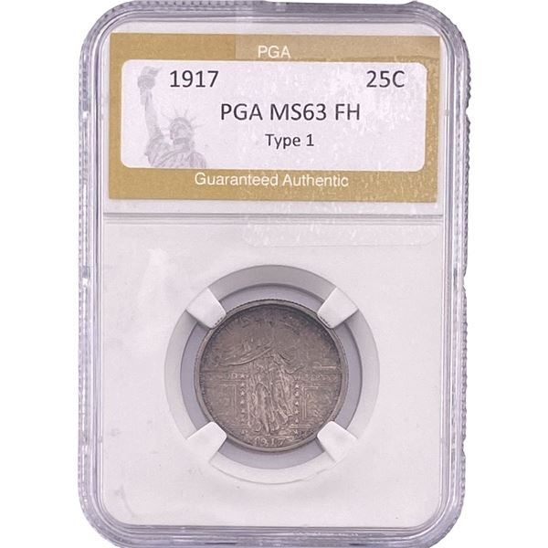 1917 Standing Liberty Quarter PGA MS63 FH Type 1