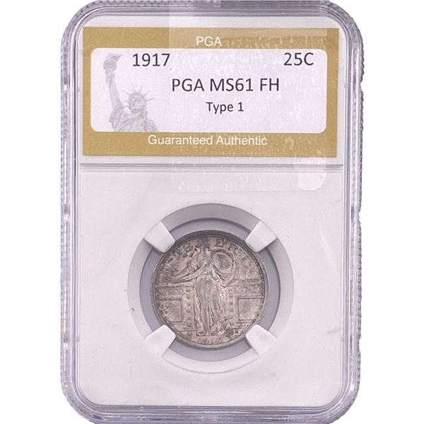 1917 Standing Liberty Quarter PGA MS61 FH Type 1