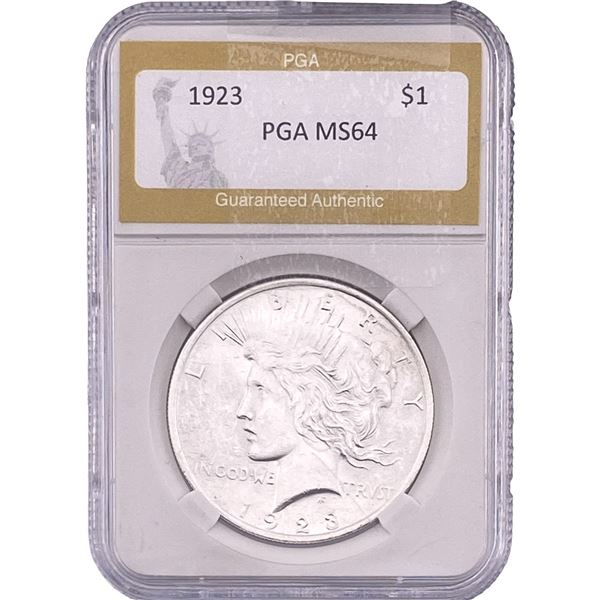 1923 Silver Peace Dollar PGA MS64