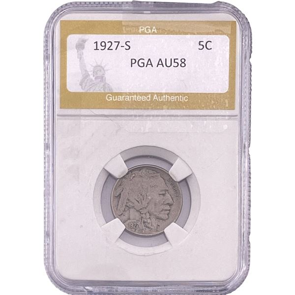 1927-S Buffalo Nickel PGA AU58
