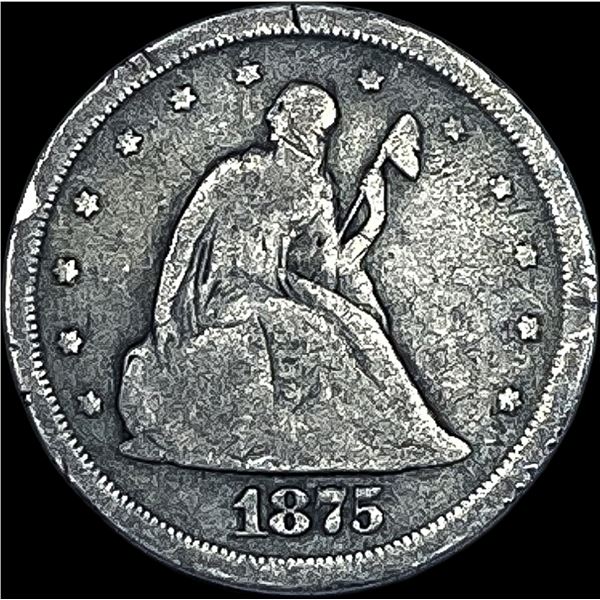 1875-S Silver Twenty Cent Piece NICELY CIRCULATED