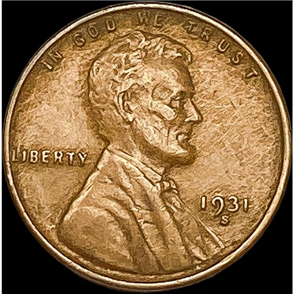 1931-S Lincoln Wheat Cent NEARLY UNCIRCULATED