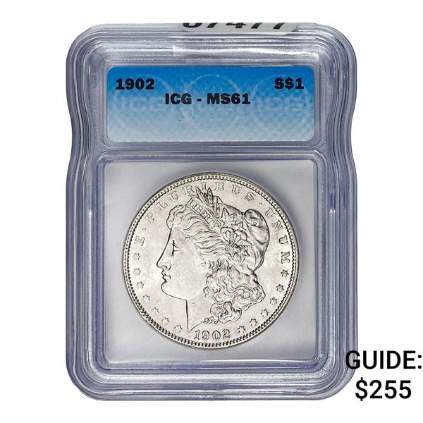 1902 Morgan Silver Dollar ICG MS61