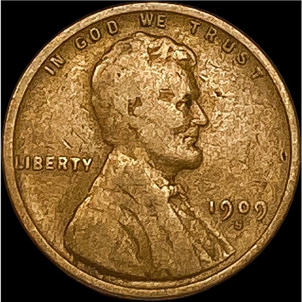 1909-S Lincoln Wheat Cent LIGHTLY CIRCULATED