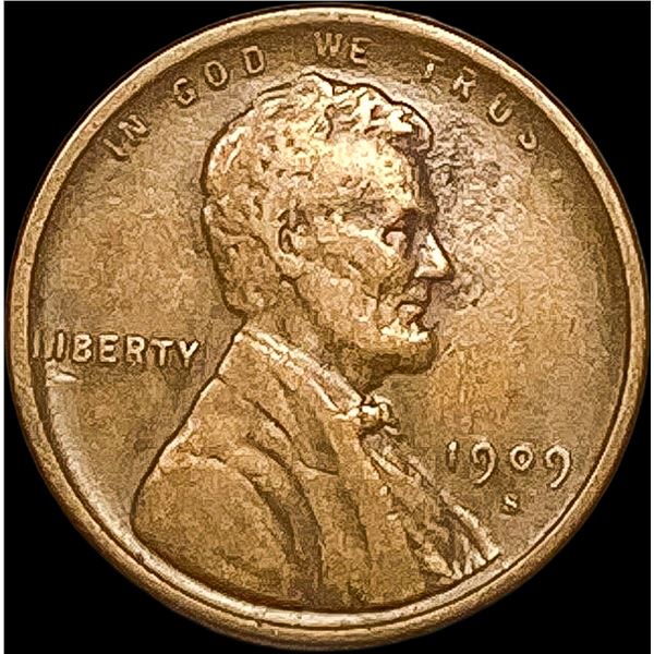 1909-S Lincoln Wheat Cent NEARLY UNCIRCULATED