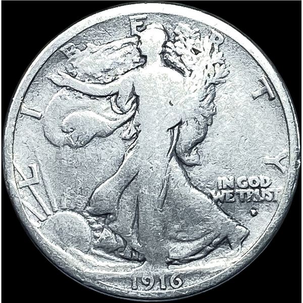 1916 Walking Liberty Half Dollar NICELY CIRCULATED