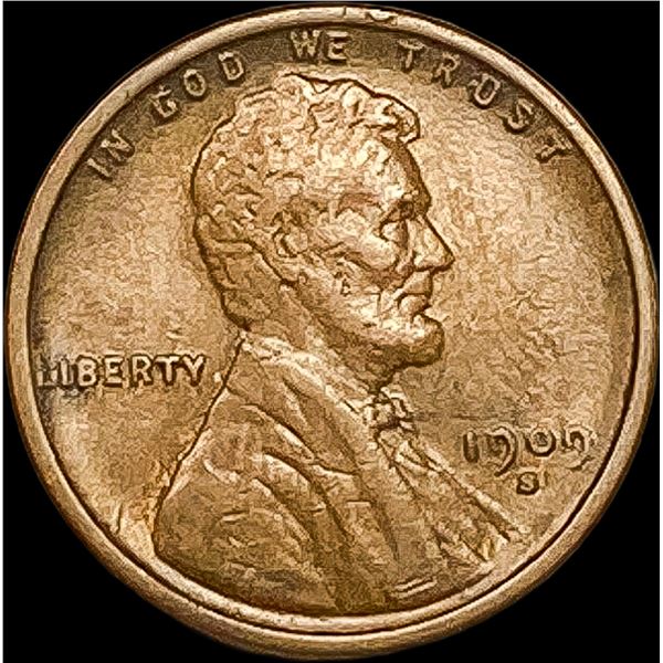1909-S Lincoln Wheat Cent NEARLY UNCIRCULATED