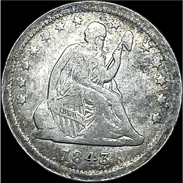 1843-O Silver Seated Liberty Quarter LIGHTLY CIRCULATED