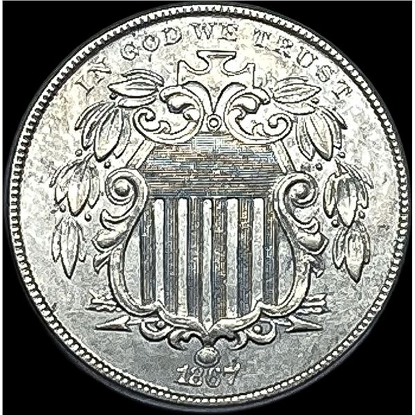 1867 Shield Nickel CLOSELY UNCIRCULATED