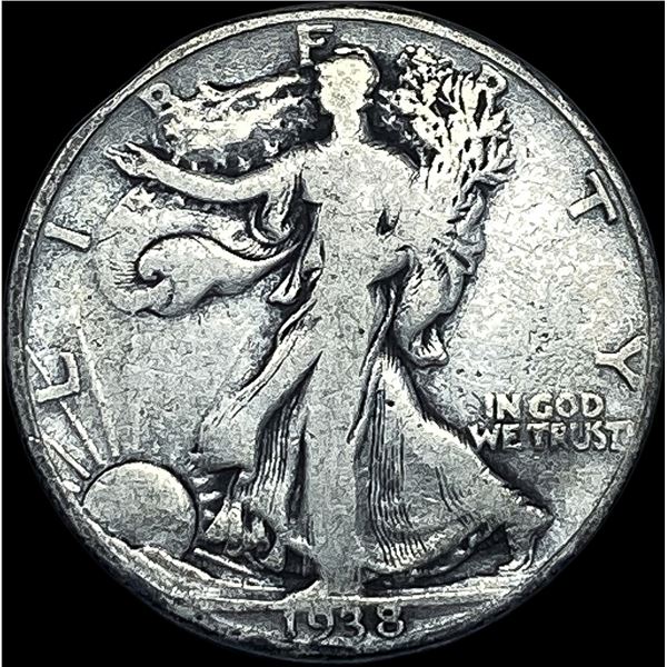1938-D Silver Walking Liberty Half Dollar NICELY CIRCULATED