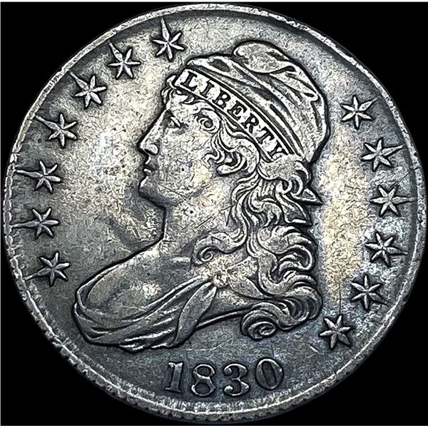 1830 Capped Bust Half Dollar NEARLY UNCIRCULATED