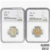 Image 1 : [2 Coins] 1941 Jefferson Nickel NGC PF65/66