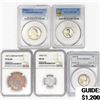 Image 1 : [5 Coins] 1937-1992 Varied Coinage PCGS/NGC PF/MS