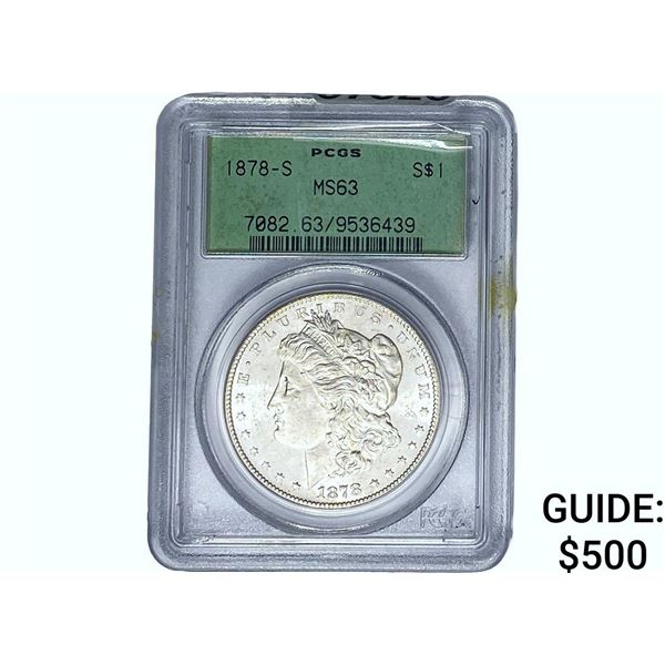 1878-S Morgan Silver Dollar PCGS MS63