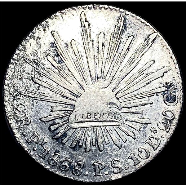 1868-Mo Mexico Silver 8 Reales HIGH GRADE