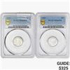 Image 1 : [2 Coins] 1960 Roosevelt Dime PCGS MS66 FB