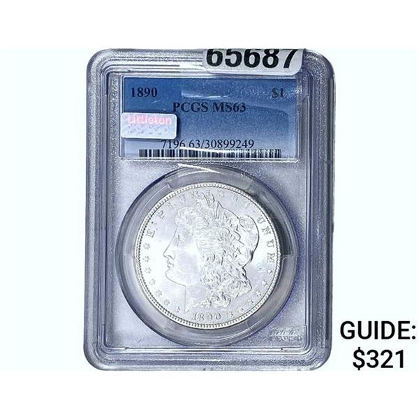 1890 Morgan Silver Dollar PCGS MS63
