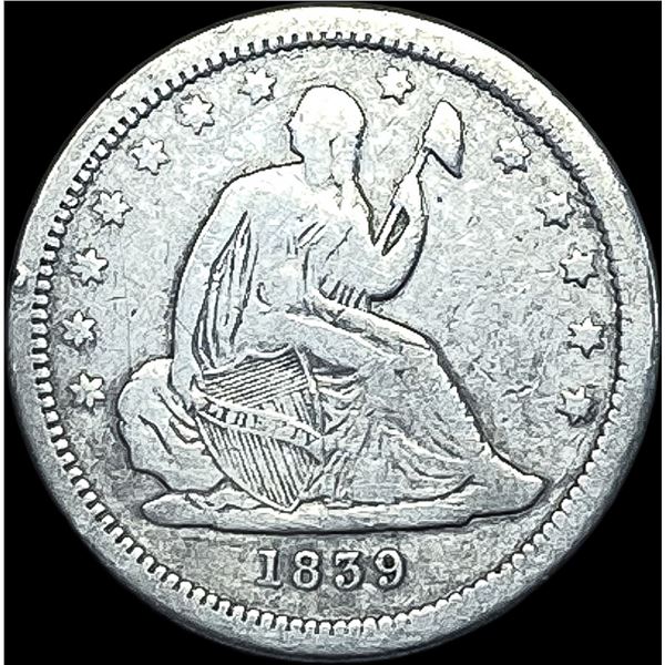 1839 Silver Quarter Dollar (No Drapery) LIGHTLY CIRCULATED