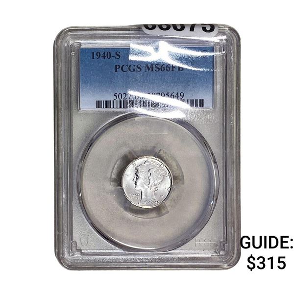 1940-S Mercury Silver Dime PCGS MS66 FB