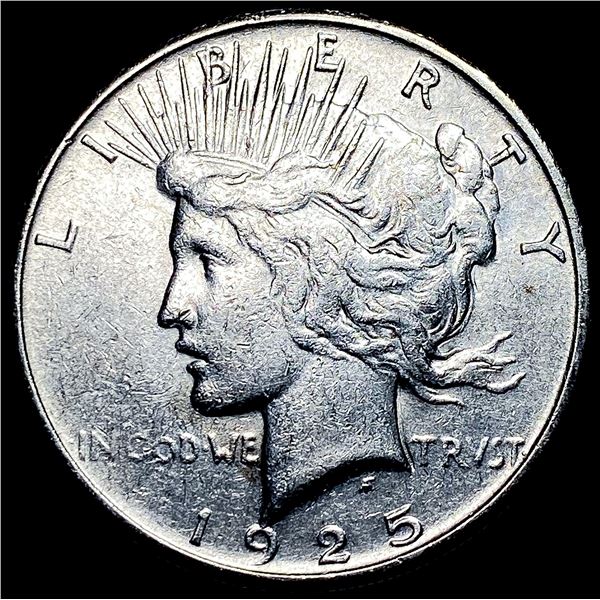 1925-S Silver Peace Dollar CLOSELY UNCIRCULATED