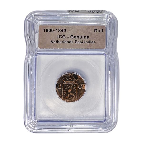 1800-1840 Netherlands East Indies Duit ICG Genuine