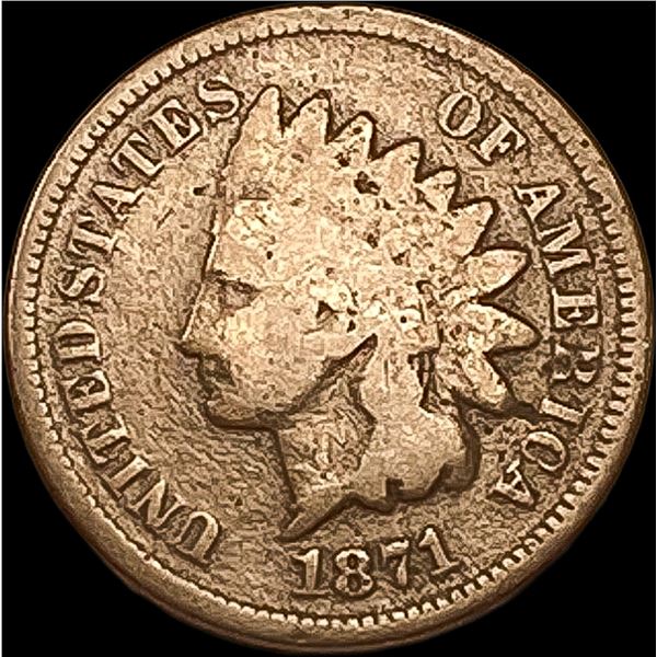 1871 Indian Head Cent NICELY CIRCULATED