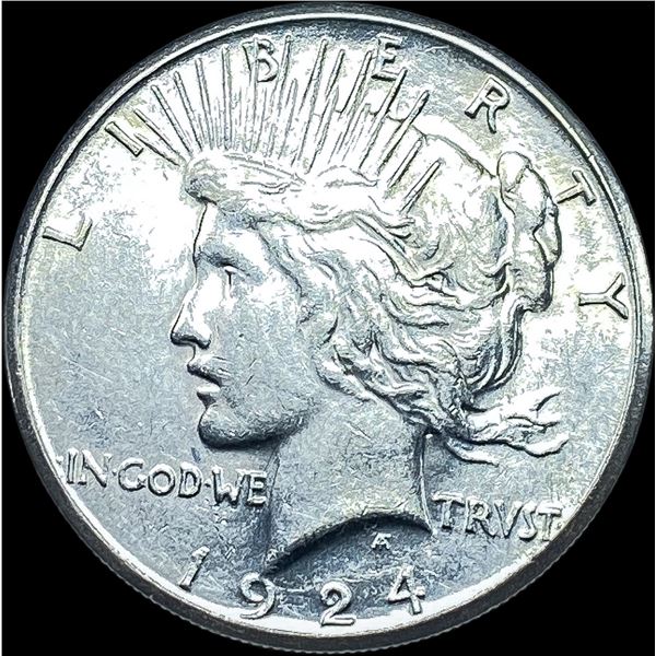 1924-S Silver Peace Dollar CHOICE AU