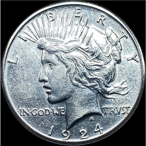 1924-S Silver Peace Dollar CHOICE AU