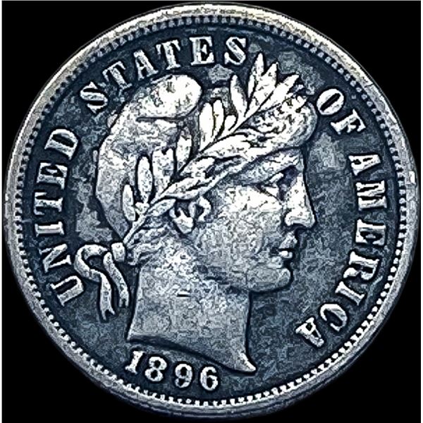 1896 Barber Dime NEARLY UNCIRCULATED