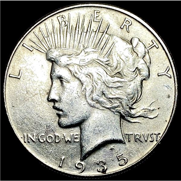 1935 Silver Peace Dollar CLOSELY UNCIRCULATED
