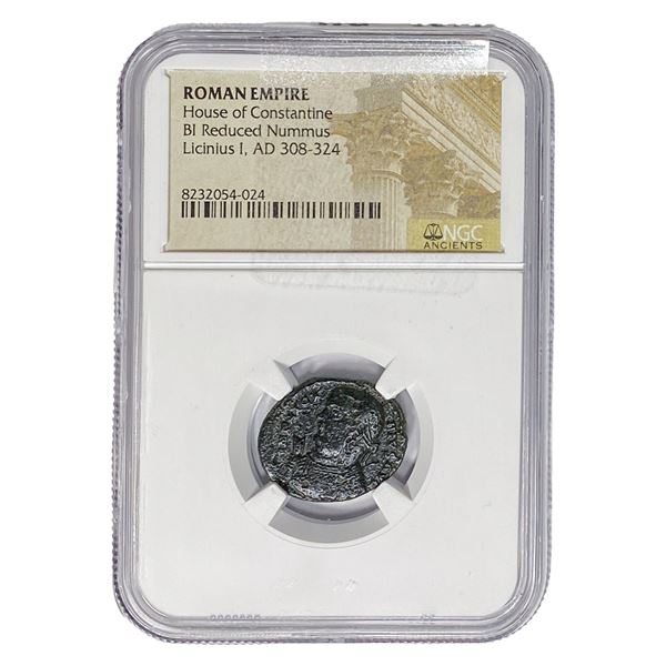 Roman House of Constantine AE4 BI Reduced Nummus NGC
