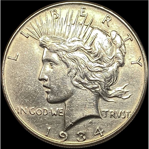 1934 Silver Peace Dollar CHOICE AU