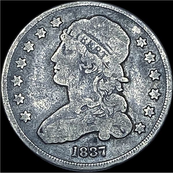 1837 Capped Bust Silver Quarter LIGHTLY CIRCULATED