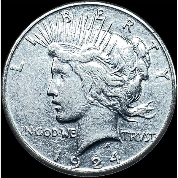1924 Silver Peace Dollar CHOICE AU