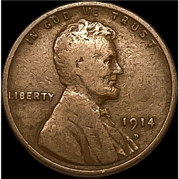 1914-D Lincoln Wheat Cent LIGHTLY CIRCULATED