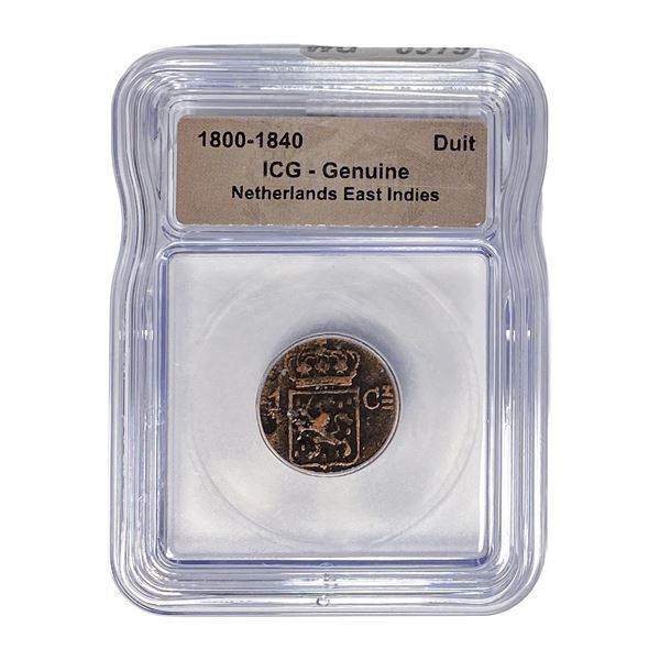 1800-1840 Netherlands East Indies Duit ICG Genuine