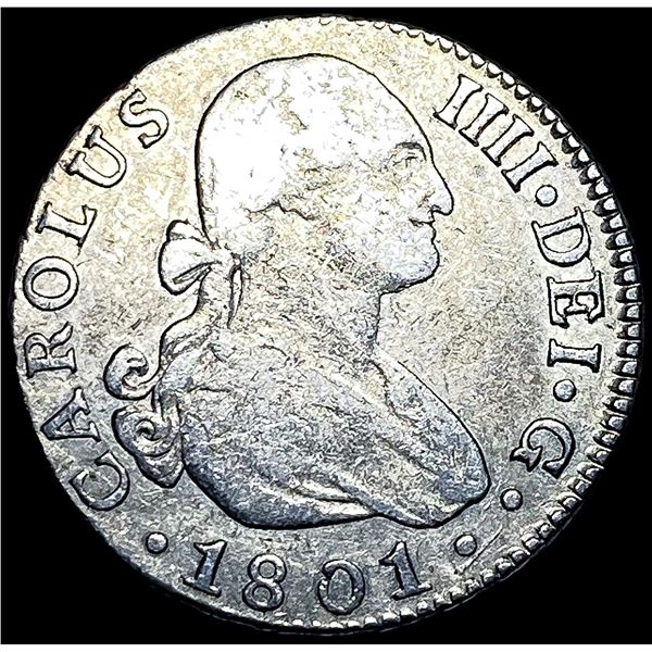 1801 Silver 2 Reales Spain (Charles IV) HIGH GRADE