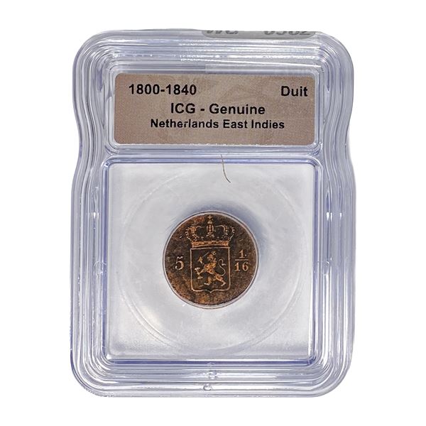 1800-1840 Netherlands East Indies Duit ICG Genuine