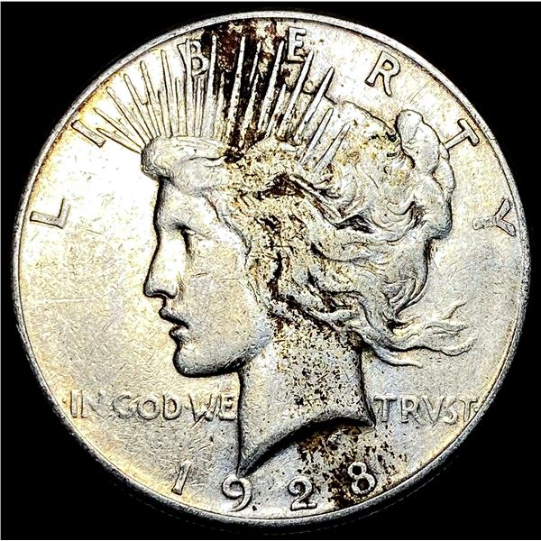 1928-S Silver Peace Dollar NEARLY UNCIRCULATED